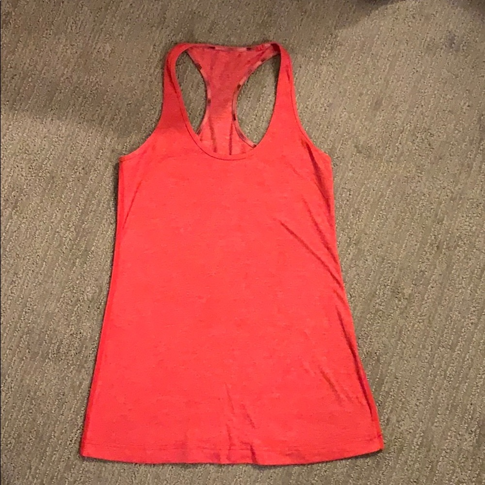 Lululemon Heathered Orange cool racer back tank